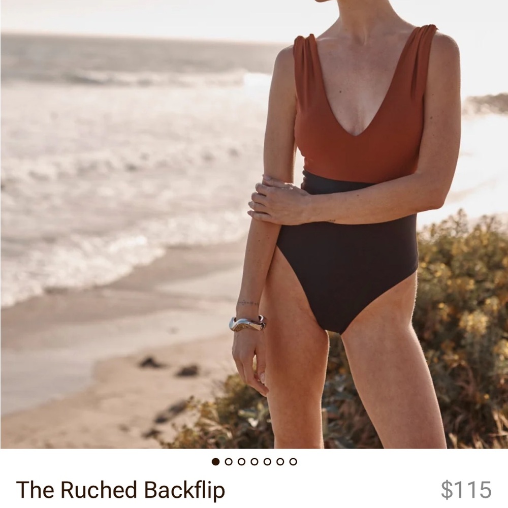 Summersalt Backflip Black & White Colorblock One Piece Swimsuit (FLAWS)